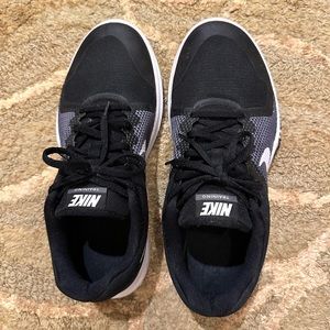 Nike training shoes, black, 10.5W